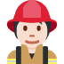 🧑🏻‍🚒 firefighter: light skin tone display on Twitter